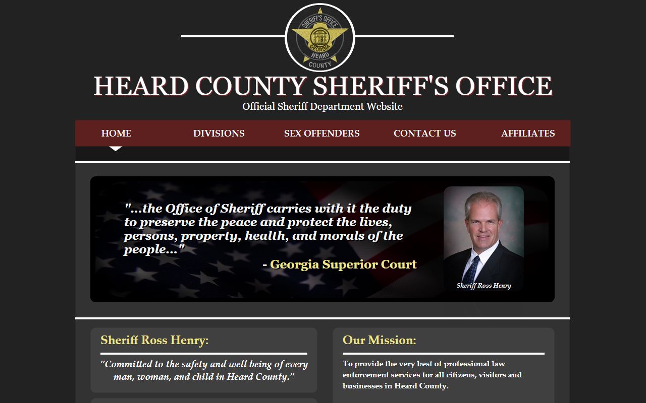 Heard County arrest records Sheriff's Office homepage