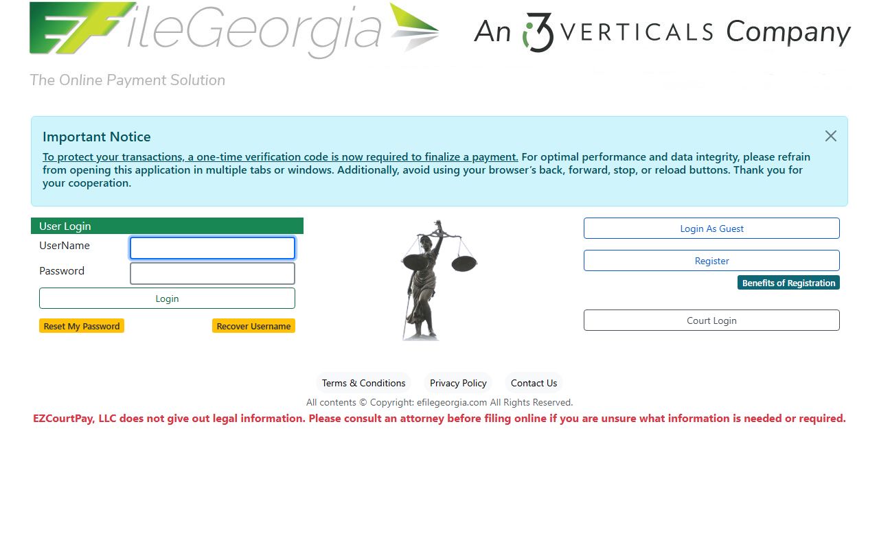Heard County court dockets Georgia e-file payment and filing page