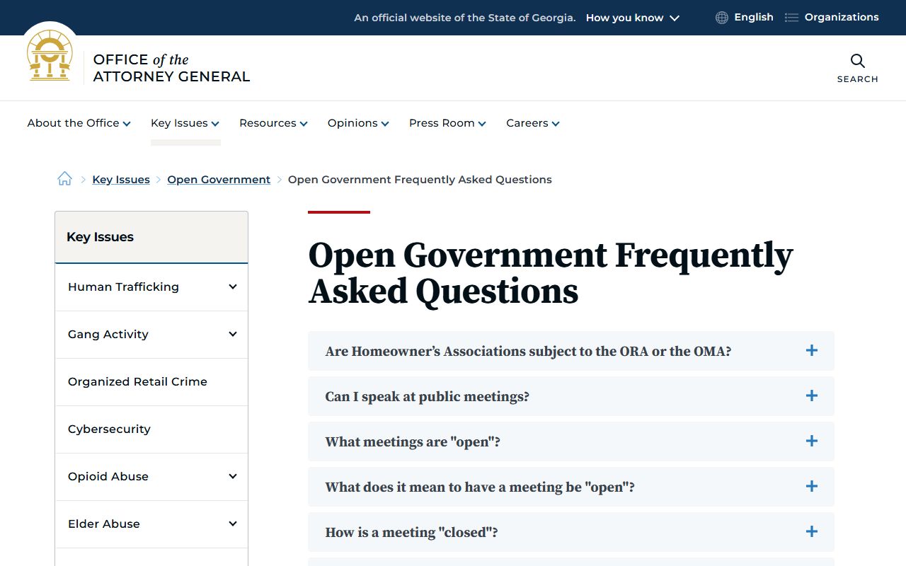 Heard County court records Georgia open government FAQ page