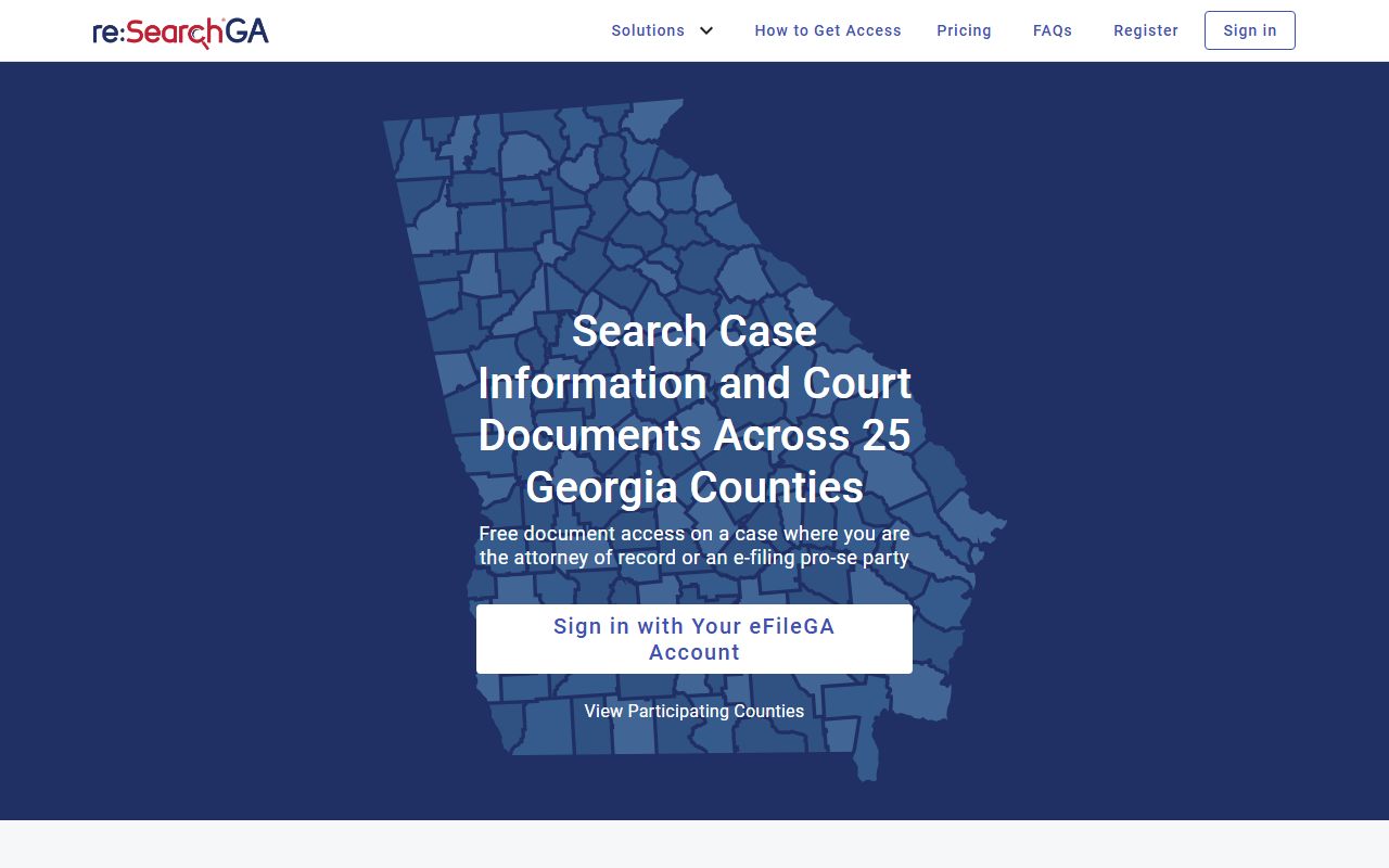 Heard County court records reSearchGA platform page