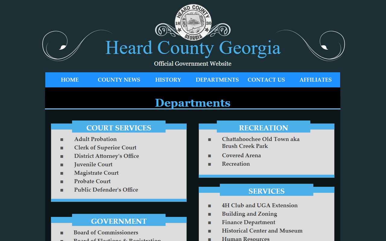 Heard County court records departments directory