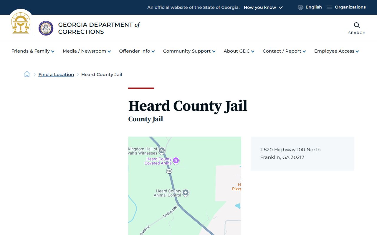Heard County probate records manifest state location reference for Heard County Jail